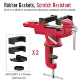 Housolution Universal Table Vise 3 Inch, 360°Swivel Base Bench Clamp Home Vise Clamp-On Vise Repair Tool Portable Work Bench Vise for Woodworking, Housolution