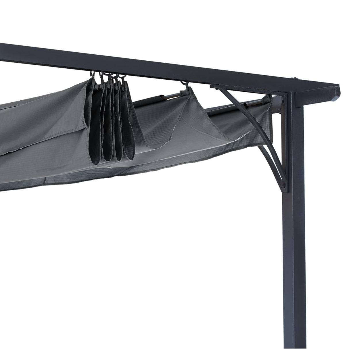 ABCCANOPY Patio Pergola 11x11 - Outdoor Sun Shade Canopy with Retractable Roof for Garden Porch Backyard (Gray) ABCCANOPY