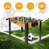 Giantex Foosball Table, Wooden Soccer Table Game w/Footballs, Suit for 4 Players, Competition Size Table Football for Kids, Adults, Football Table for Game Room, Arcades (48 inch, Wood) Giantex