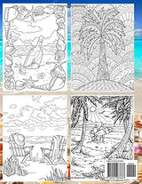 Beach Coloring Book For Adults: New Arrival Adult Coloring Books Featuring Peaceful Seaside Landscapes, Vacation Destinations, Beautiful Gardens And ... Scenery Tropical colouring book for adult WoodArtSupply