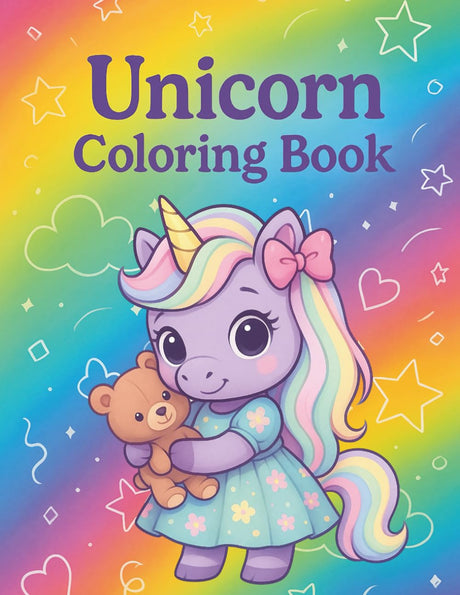 Unique Unicorns Coloring Book for Kids 4-8 ages: 50 Exclusive Designs WoodArtSupply