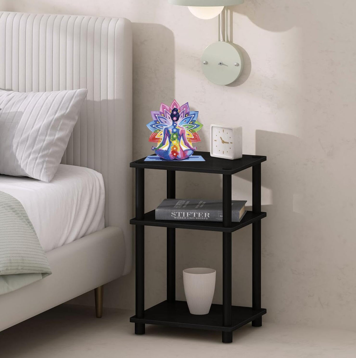 Tabletop Diamond Art Kits for Adults - Chakra Lotus Diamond Painting Figurines Ornaments, DIY 5D Diamond Art Statues Diamond Dots Sculpture Special Shaped Paintings with Diamonds Gem Art and Crafts Yanfairy