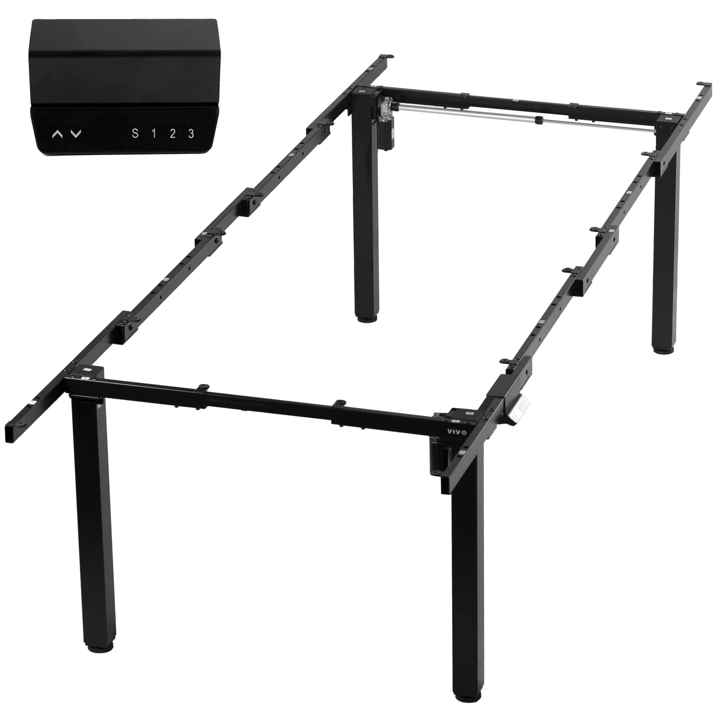 VIVO 4-Leg Dual Motor Electric Stand Up Desk Frame for Height Adjustable Workstation, Frame Only, Memory Control, Holds Extra Large Table Tops up to