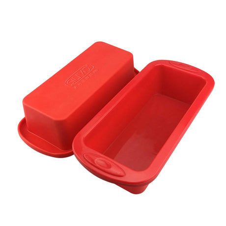 SILIVO Silicone Bread and Loaf Pans (2 Pack) - Nonstick Silicone Baking Mold for Homemade Loaf, Bread and Meatloaf - 8.9x3.7x2.5 inch SILIVO