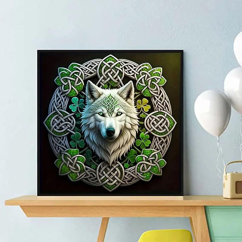 CXYQLC DIY 5D Diamond Painting Kits for Adults, Diamond Art Wolf King Diamond Painting Full Drill Crystal Rhinestone Embroidery Craft Kits for Home Wall Decor Gifts 11.8x11.8inch CXYQLC