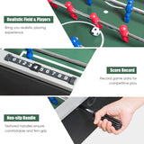 Goplus 48'' Foosball Table, Wooden Soccer Games Table w/ 2 Footballs, Score Keepers, Indoor Home, Game Room, Arcade Competition Sized Football Table for Adult Kids Youth (Black) Goplus