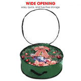 Propik Christmas Wreath Storage Bag 36" - Garland Holiday Container with Clear Window - Tear Resistant Fabric - 36" X 36" X 8" (Green) ProPik