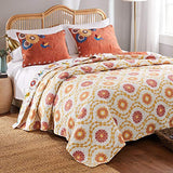 Greenland Home Barefoot Bungalow Topanga Quilt Set, 3-Piece Full/Queen, Multi Greenland Home Fashions
