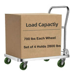 HANDSAMMU 4"X1.5" Heavy Duty Casters-High Temperature Oven Rack Casters, Industrial casters-Set of 4 with Loading Capacity: 2800LB (4 Swivel) Handsammu