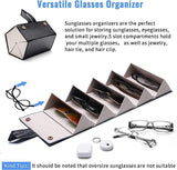 Ticacos Travel Sunglasses Organizer, Sunglasses Travel Case for Multiple Pairs, Multiple Glasses Travel Case for Women, Men Ticacos