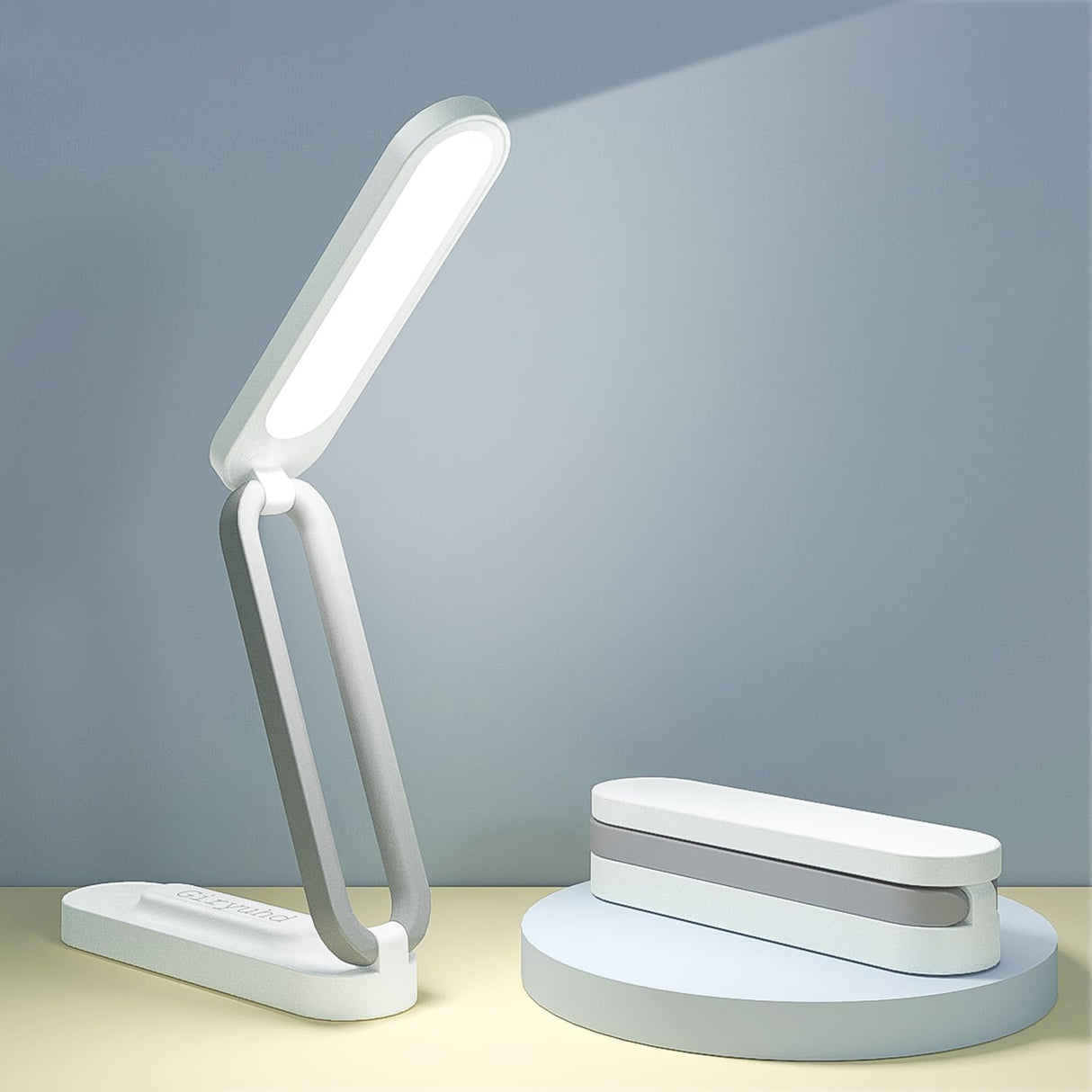 Giryuhd LED Desk Lamp for Office Home & Battery Operated Lamp Rechargeable Lamp Foldable & Portable Light, LED Desk Light Strip, 3 Brightness Dimmable Small Desk Lamp Wireless Reading Lamp Giryuhd