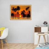 Landscape Diamond Art Painting Kits for Adult& Beginner, Sunset Diamond Dots Painting Kits, 5D DIY Gem Painting with Round Diamonds Beach, Scenery Paint by Diamonds for Wall Art Decor 16x12inch Yunnuo