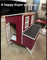 Omitree New Large Wood Chicken Coop Backyard Hen House 4-8 Chickens w 4 Nesting Box Omitree