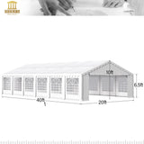 HERA'S PALACE 20'x 40' Outdoor Tents for Parties, Large Canopy Tent with 14 Removable Sidewalls, Heavy Duty Party Tent for Graduation, Wedding and Birthday (White) HERA'S PALACE