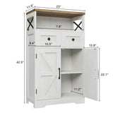 Befrases Antique White Multifunctional Storage Cabinet with Doors and Drawers for Home Organisation Befrases