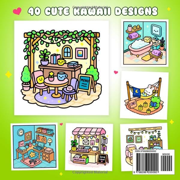 Cozy Kawaii: Coloring Book for Adults Featuring Cute and Comfy Kawaii Designs For Relaxation (Comfy Cozy Coloring Books) WoodArtSupply
