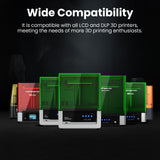 Boxed HD ABS-Like Resin Hard Tough 3D Printer Resin Photopolymer UV Curing 3D Resin Liquid with High Precision Suit for GK3 Ultra SLA/LCD/DLP Printing Functional Mechanical Print HD Light Gray 3.6KG Uniformation