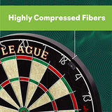 Viper League Regulation Bristle Steel Tip Dartboard Set with Staple-Free Bullseye, Galvanized Metal Thin Radial Spider Wire; High-Grade Compressed Sisal Board with Rotating Number Ring Extending Life Viper