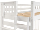Bedz King BK961EL Bunk Bed, Twin over Full, White Bedz King