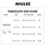 MIULEE Natural Thick Polyester Linen Rectangle Tablecloth with Decorative Cutouts Waterproof Stain and Wrinkle Resistant Table Cloth Farmhouse Table Cover for Thanksgiving Dining Party, 55 x 120 inch MIULEE
