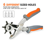 Leather Hole Punch, BILLION GOLD Heavy-Duty Belt Hole Puncher, Multi Sizes Hole Punch Tool for Leather, Belt, Watch Straps, Saddle, Cards BILLION GOLD