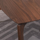 CONSDAN Dining Table Set for 4-6, Includes 1 Table & 4 Chairs, Walnut Veneer Top, Solid Wood Frame, Natural Wood Grain, Easy Assembly, Modern Design CONSDAN