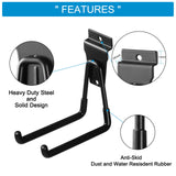 PYBTOOL 16 Pack Slatwall Hooks, Slatwall Accessories for Garage Storage, Heavy Duty Slat Wall Hanger(Black) PYBTOOL