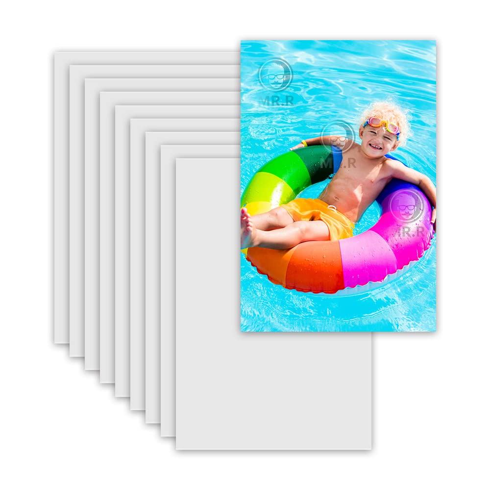 MR.R 10 Pieces 4''x6'' Sublimation Blanks Aluminum Metal Board Matte Pure White Photo Blanks Aluminum Sheet Sign Blanks Sublimation Blank Aluminum Plate for Heat Transfer Printing,0.22 mm Thickness MR.R