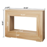 ROOMTEC 47" Farmhouse Console Table, Narrow Entryway Console Table, Sofa Tables with Storage, Industrial Hallway Accent Tables for Living Room, Entrance, Foyer (Oak Color) ROOMTEC