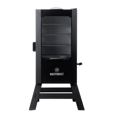 Masterbuilt® 30-inch Digital Electric Vertical BBQ Smoker with Leg Kit, Side Wood Chip Loader and 710 Cooking Square Inches in Black, Model MB20070421 Masterbuilt