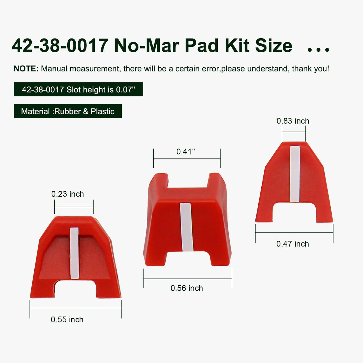42-38-0017 Nailer Tip No Mar Pad Kit for 2746-20 M18,18 Gauge Brad Nailer Rubber Gun Tip for M18 Battery Nailers/Staplers(Set of 9) Brlyeeanze