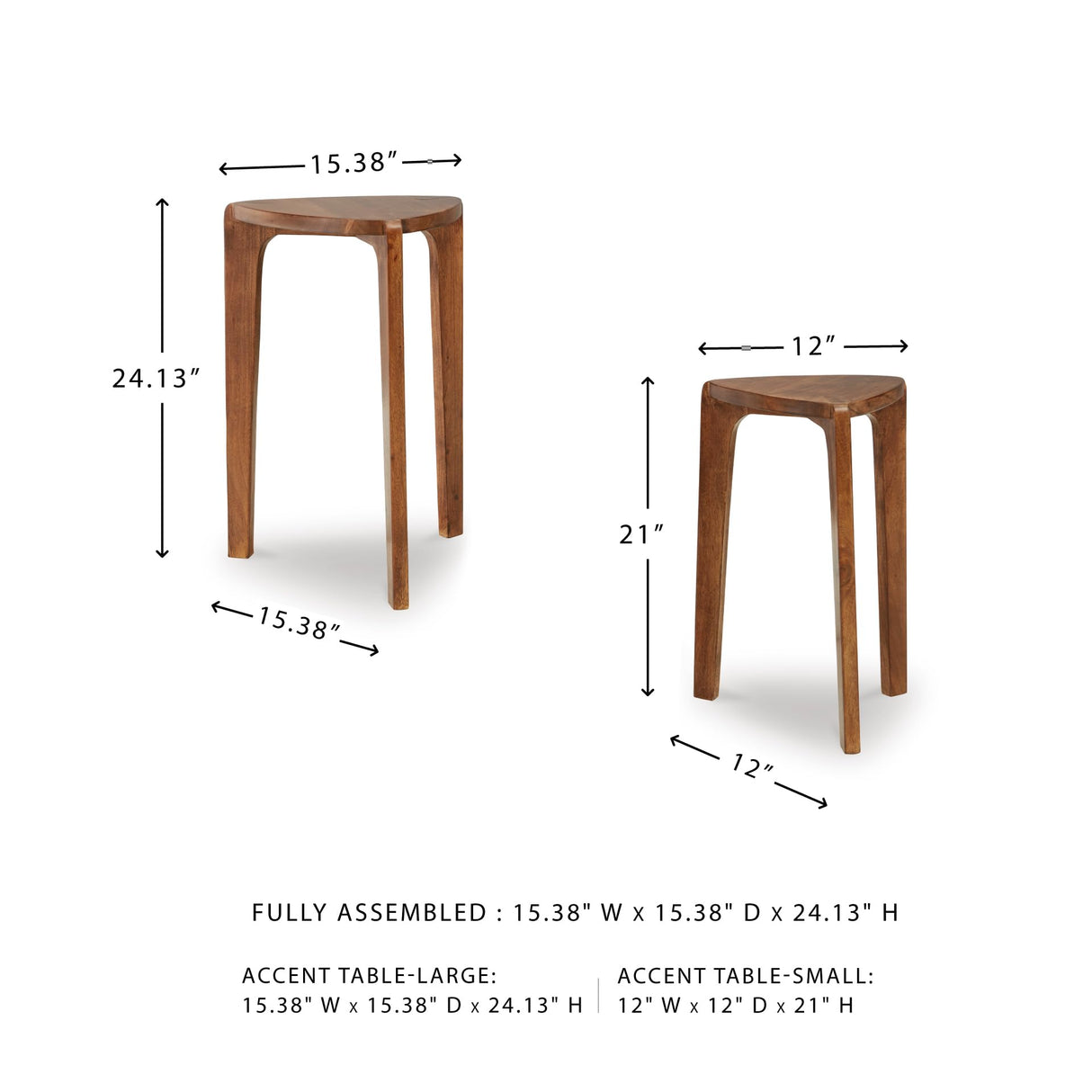 Signature Design by Ashley Brynnleigh Contemporary Nesting Accent Table, Set of 2, Light Brown Signature Design by Ashley