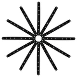 12Pack Straight Brackets Black,10Inch 250MM Mending Plate Metal Brackets for Brace, Heavy Duty Joining Plates for Wood Fence Bookcase Cabinet, Straight Brace Repairing Mending Plates REDOVANT