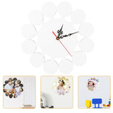 EXCEART Sublimation Wall Clock Wall Hanging Clocks Sublimation Blanks Sublimation Hanging Clocks Make Your own Wall Clock Blank Clock DIY Non-Ticking Wall Clocks Puzzle Child Round EXCEART