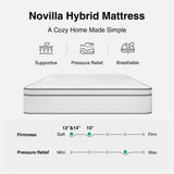 Novilla Twin Mattress 10 Inch, Hybrid Mattress Twin Size with Comfy Support, Bed Mattresses in a Box with Individual Pocket Springs for Motion Isolation & Pressure Relief, Certipur-Us Certified Novilla
