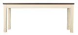 Signature Design by Ashley Whitesburg Cottage Rectangular Dining Bench, Brown & Antique White Signature Design by Ashley