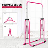 Tepemccu Expandable Gymnastics Bars,Adjustable Height Gymnastic Horizontal Bars,Junior Training Bar Children Folding Training Monkey Bars for Kids Tepemccu