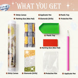 Rustic Style Diamond Art Painting Kits for Adults - Sunflowers Full RoundDrill Diamond Dots Paintings for Beginners, 5D Paint by Numbers Gem Art Painting Kits DIY Crafts Kits 12x16 Inch Asddage