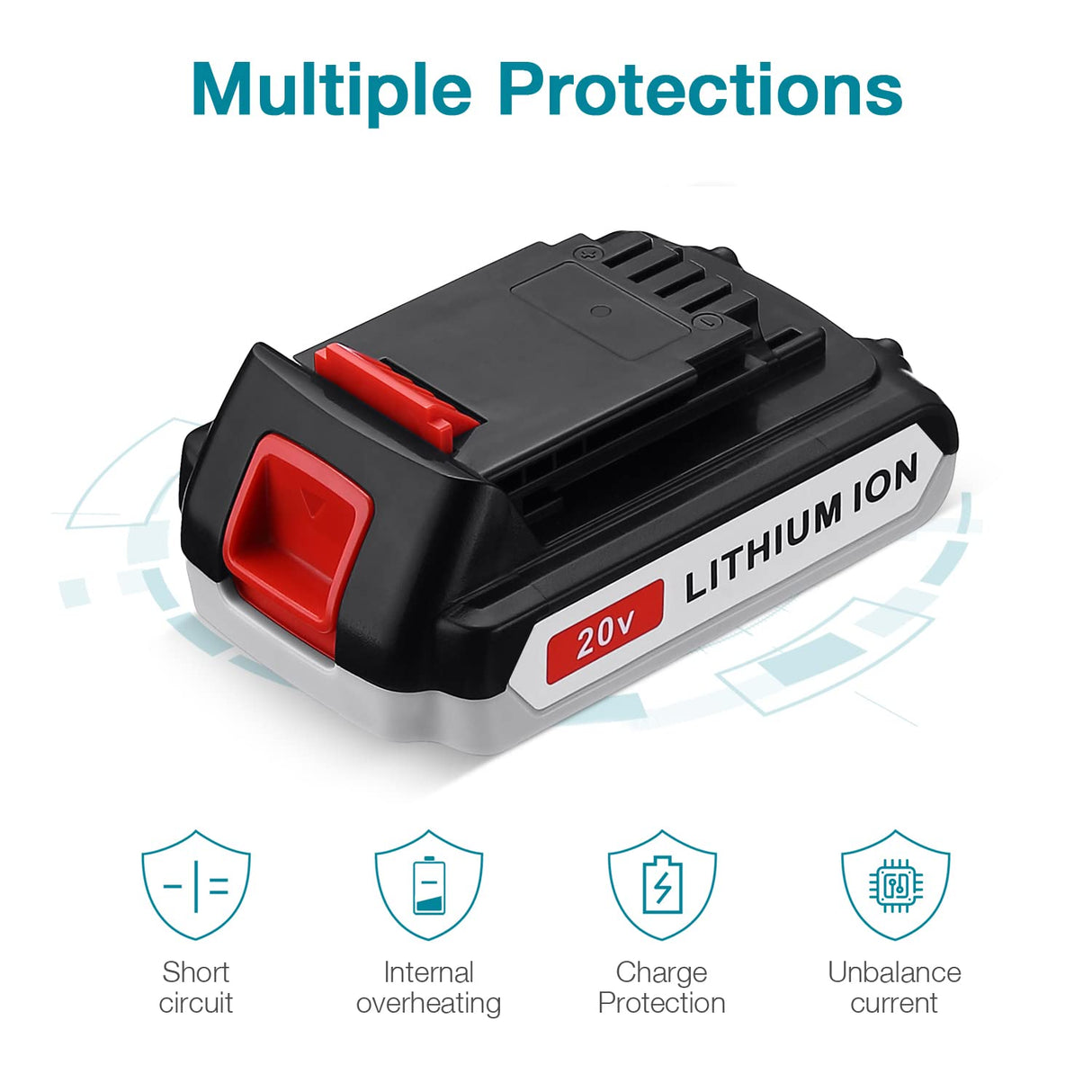 ORHFS Upgraded 2 Pack 20v Max 3600mAh Replace Battery for Black and Decker,LBXR20 Replacement Battery LB20 LBX20 LBX4020 Extended Run Time Cordless Power Tools Series ORHFS