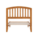 AFI, Quincy Twin XL Solid Wood Low Profile Platform Bed, Light Toffee AFI