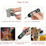 BAEMEFLE Candy Thermometer Digital Instant Read for Meat Kitchen Cooking Food Oil Deep Fry BBQ Grill Smoker (1, 9.4in) BAEMEFLE