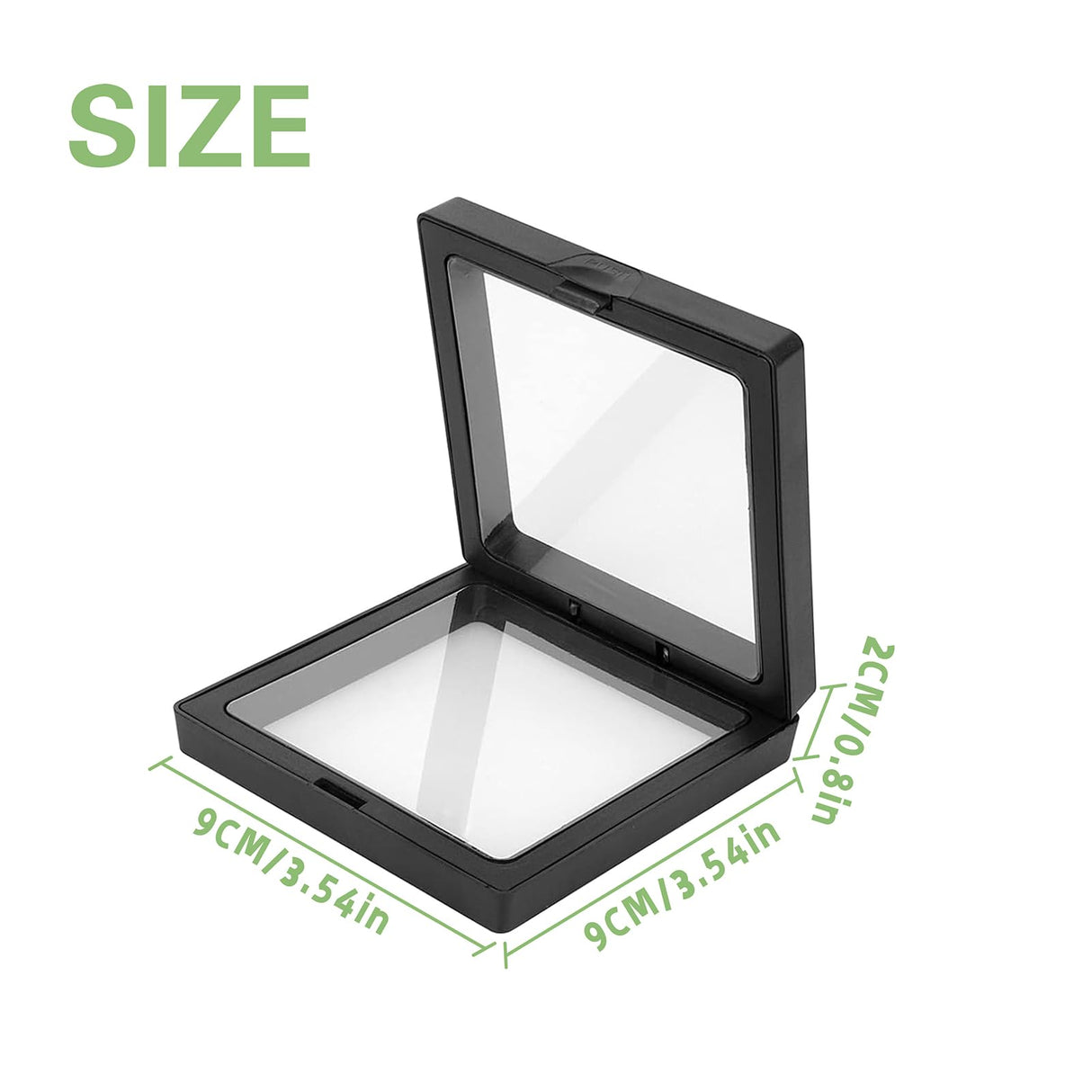 10 PCS Sublimation Keychain Blanks Gift Box 3.54 x 3.54 x 0.8 Inches Plastic Keychain Packaging Box with PE Film Sublimation Keychain Blanks Holder Gift Wrapping Box for Rectangle Round Keychain QoTang