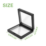 10 PCS Sublimation Keychain Blanks Gift Box 3.54 x 3.54 x 0.8 Inches Plastic Keychain Packaging Box with PE Film Sublimation Keychain Blanks Holder Gift Wrapping Box for Rectangle Round Keychain QoTang