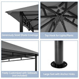 Yaheetech Gazebo for Patios - 11x11ft Outdoor Powder-Coated Steel Frame Gazebo, Double Roofs Grill Shelters BBQ Pavilion for Lawn/Backyard/Garden/Deck, Dark Gray Yaheetech