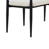 55" Metal Loveseat Settee,Modern Upholstered Sofa with Iron Frame,Upholstered Plush Seating,Gold Trim & Open Backrest, Compact Design for Small Spaces,Living Room,Bedroom,Apartments,Lofts,White GDFStudio