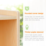 Montessori 8-Section Wooden Toy Organizer and Storage Cabinet for Kids Room OOOK