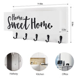 FIPUTE Mail and Key Holder for Wall, Decorative Entryway Organizer Shelf with Hooks for Dog Leash, Sunglasses, Purses, Coats – 100% Solid Wood Key Hanger 11.8” x 5.9” x 3.2” FIPUTE