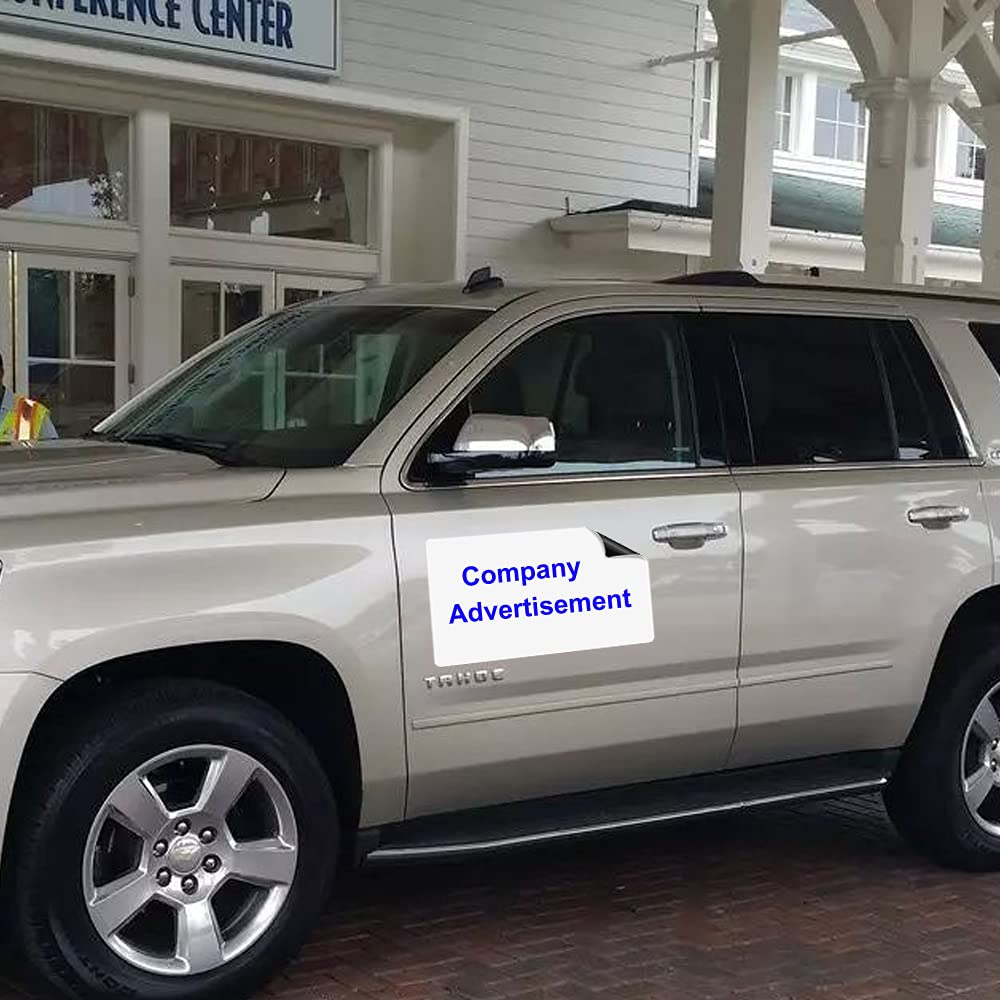 4 Pack Blank Magnetic Car Signs, Rounded Corners Blank Car Magnet Set for Advertise Business, Cover Company Logo (for HOA), Prevent Car Scratches and Dents (12"X 17",11.7" x 8.27") KATISHYRO