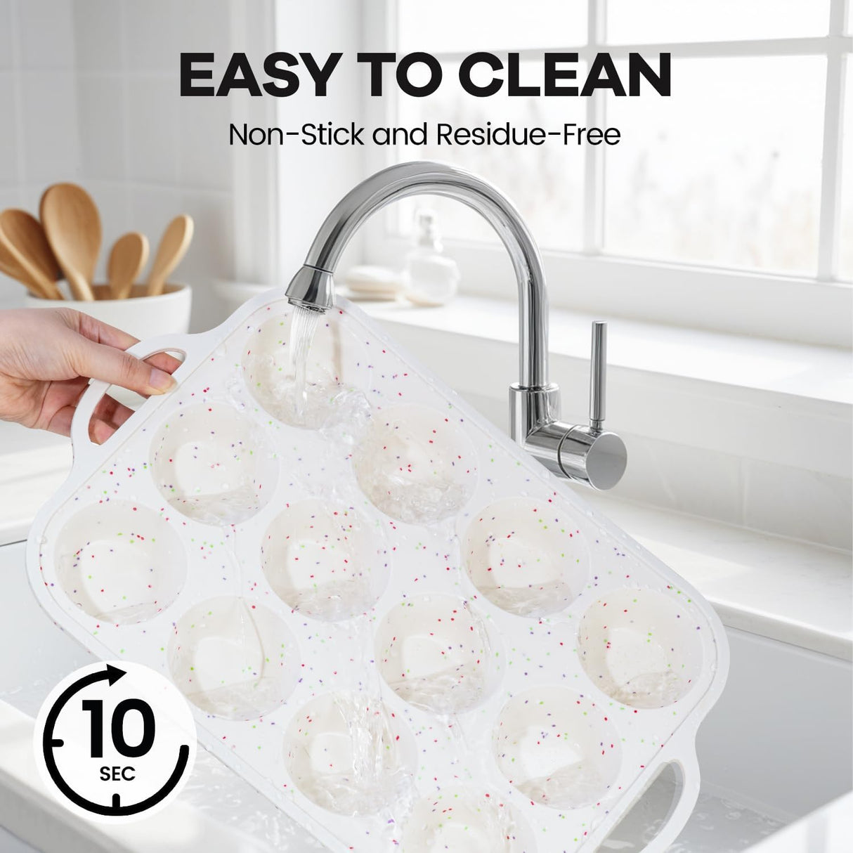 Silicone Muffin Pan with Metal Reinforced Frame - Muffin Pan for Homemade Muffins, Cupcakes, Muffin Cakes, and Bread, Oven and Dishwasher Safe - 12 Cup 1 Pack Fimary