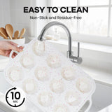 Silicone Muffin Pan with Metal Reinforced Frame - Muffin Pan for Homemade Muffins, Cupcakes, Muffin Cakes, and Bread, Oven and Dishwasher Safe - 12 Cup 1 Pack Fimary